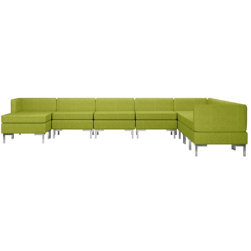 9-dijelni set sofa od tkanine zeleni slika 20