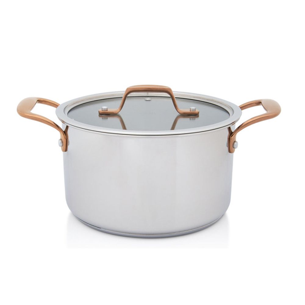 Metalac šerpa duboka inox 20 cm / 3.8 l sa staklenim poklopcem Venera slika 1