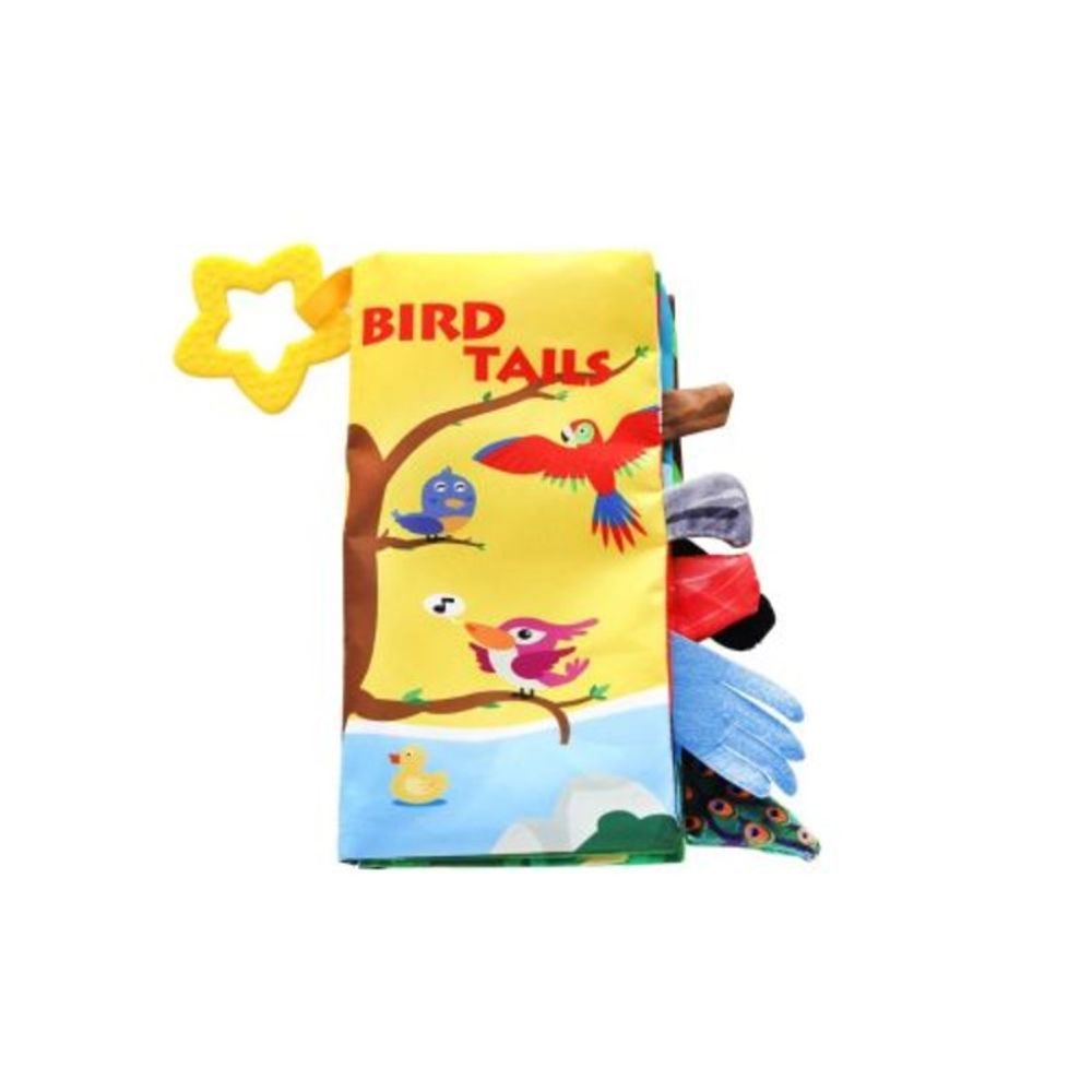 Kikka Boo Edukativna platnena knjiga sa glodalicom Bird Tails slika 1