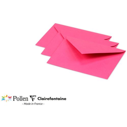 Clairefontaine kuverte Pollen 75x100mm 120gr intensive pink 1/20 slika 1