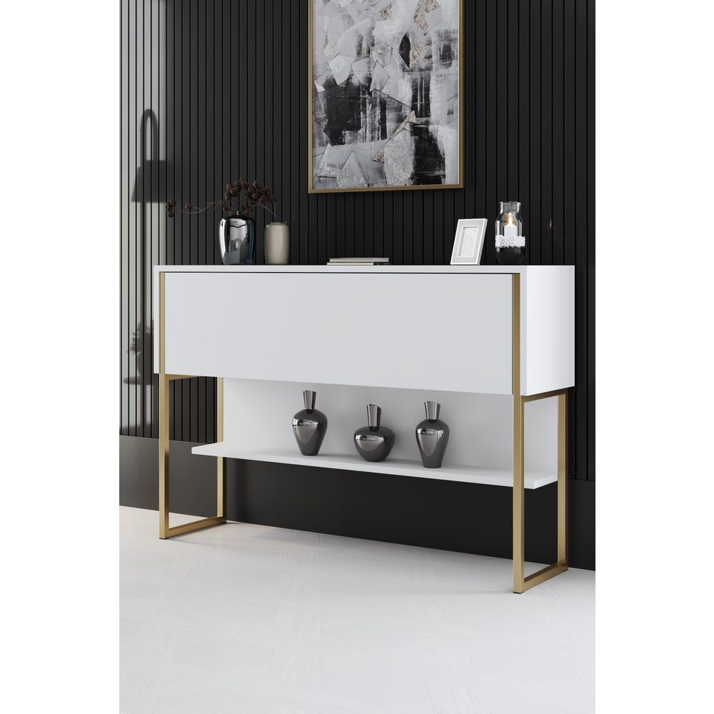 Luxe - Zlatna i Bijela Komoda slika 1
