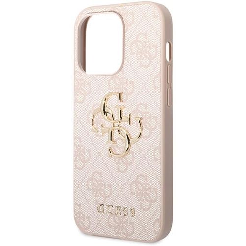 GUESS maska za iPhone 15 Pro Max LEATHER 4G METAL LOGO PINK slika 4