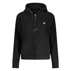 GUESS JEANS WOMEN'S ZIP-UP SWEATSHIRT BLACK