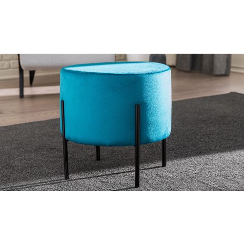 Atelier Del Sofa Tabure, Plava Crno, Flow - Blue slika 2