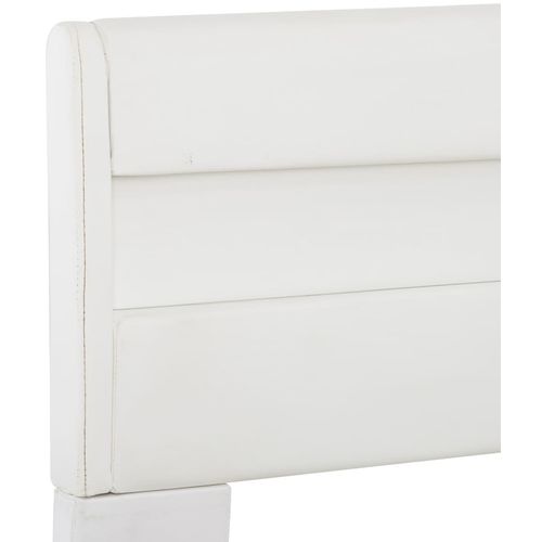 Okvir za krevet od umjetne kože LED bijeli 140 x 200 cm slika 39
