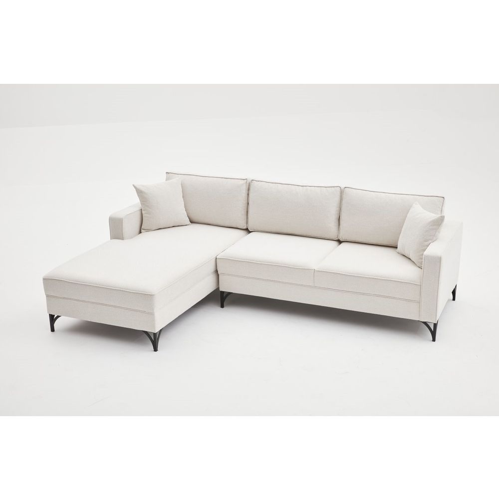 Ugaona garnitura Berlin Left - Krema, Black Cream slika 5