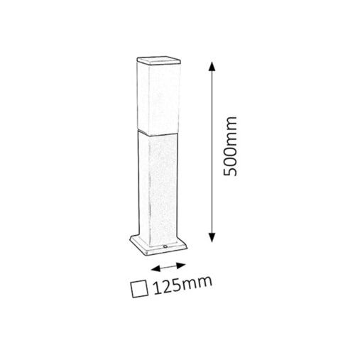 Rabalux Bonn spoljna lampa 50cm E27 60W crna IP44 Spoljna rasveta slika 2