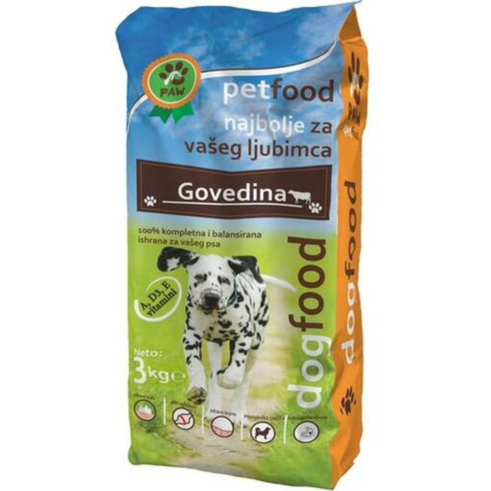 Paw Petfood hrana za pse govedina 3kg slika 1