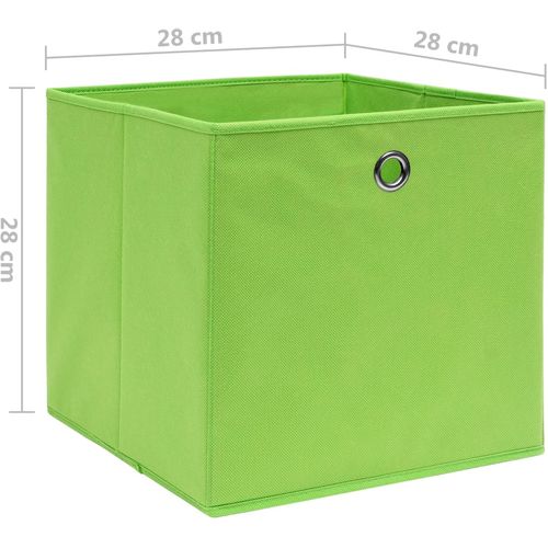 Kutije za pohranu od netkane tkanine 4 kom 28x28x28 cm zelene slika 17