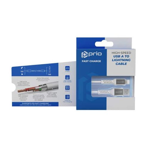 PRIO Charge &amp; Sync USB A na Lightning kabel MFi certificiran 120 cm bijele boje slika 2