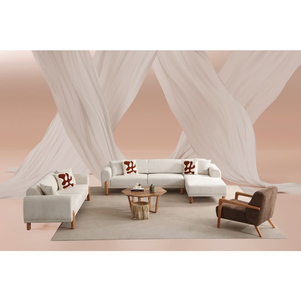 Lyke Right - Krem Kutić Sofa na Razvlačenje slika 4