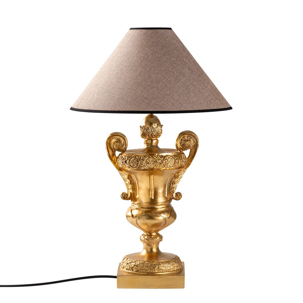 ELEGANZE-5334 Zlatna Smeđa Stolna Lampa slika 4