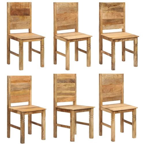 Blagovaonske stolice od masivnog drva manga 6 kom slika 18