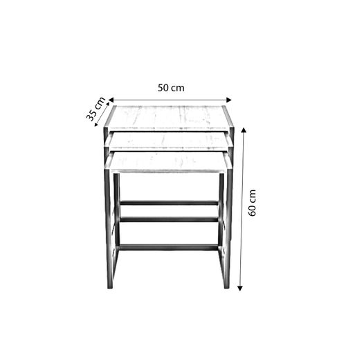 Oldenburg L2047 Oak
Black Nesting Table (3 Pieces) slika 5