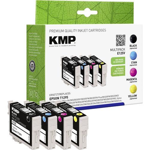 KMP tinta zamijenjen Epson T1291, T1292, T1293, T1294, T1295 kompatibilan kombinirano pakiranje crn, cijan, purpurno crven, žut E125V 1617,0050 slika 3