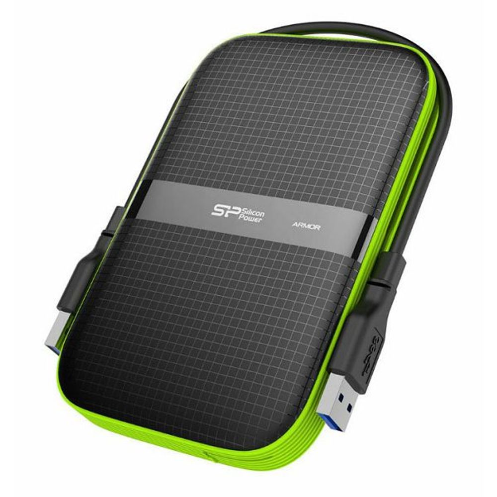 SP HDD USB 3.2 Gen1 ARMOR A60 2.5" 1TB BLACK/GREEN slika 1
