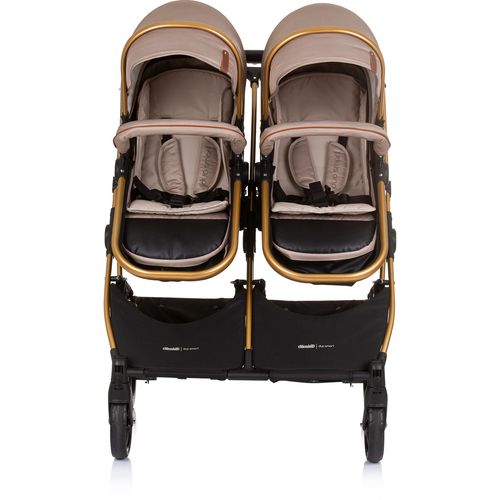 Chipolino 3u1 dječja kolica za blizance ili dvoje djece Duo Smart Golden Beige slika 8