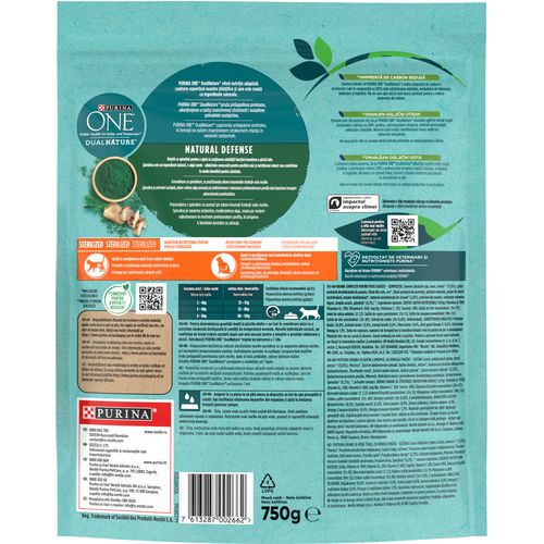 	 PURINA ONE® DUAL NATURE ZA STERILIZIRANE MAČKE Bogata lososom, 8x750 g slika 2