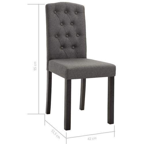 Blagovaonske stolice od tkanine 4 kom tamnosive slika 9