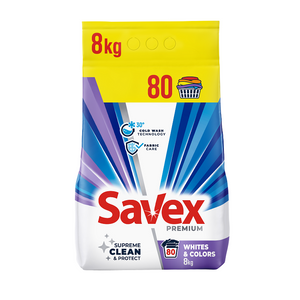 Savex prašak za veš Whites & Colors 8 kg