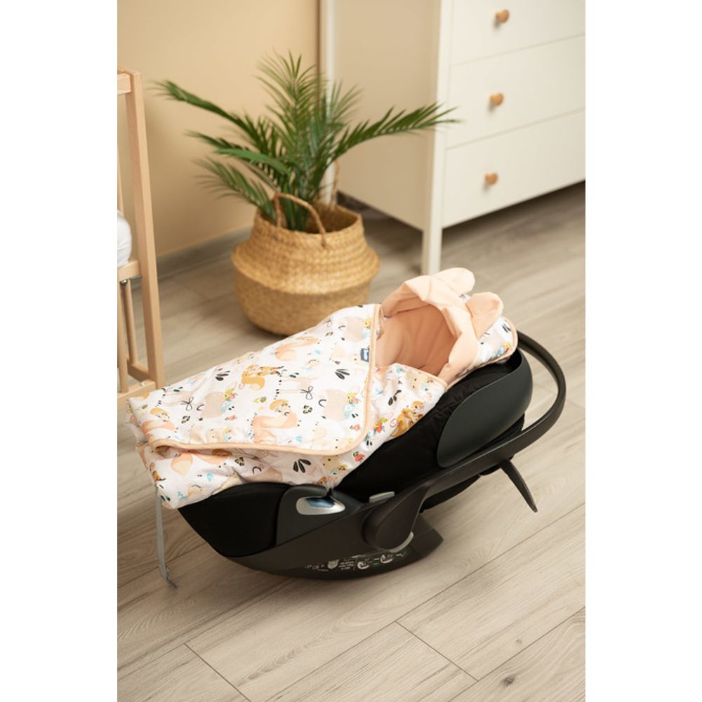 Baršunasti kolević swaddle deka xl piknik breskva slika 7