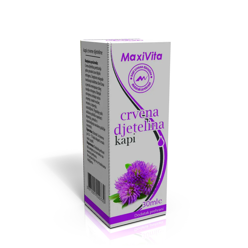 MAXIVITA CRVENA DJETELINA KAPI 30ML slika 1