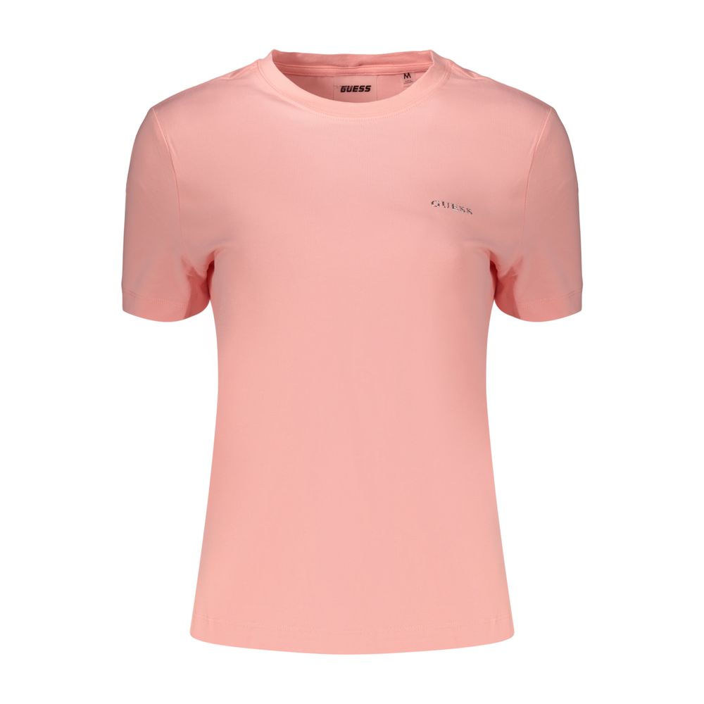GUESS JEANS WOMEN'S SHORT SLEEVE T-SHIRT PINK slika 1