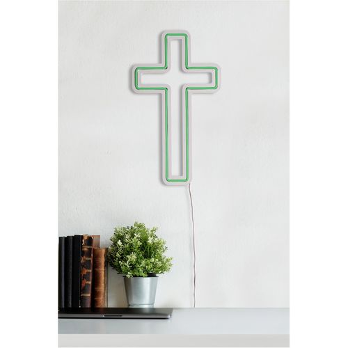 Wallity Ukrasna plastična LED rasvjeta, Cross Sign - Green slika 3