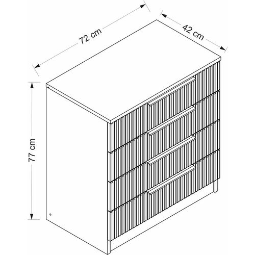 Kale - 7912 White Dresser slika 8