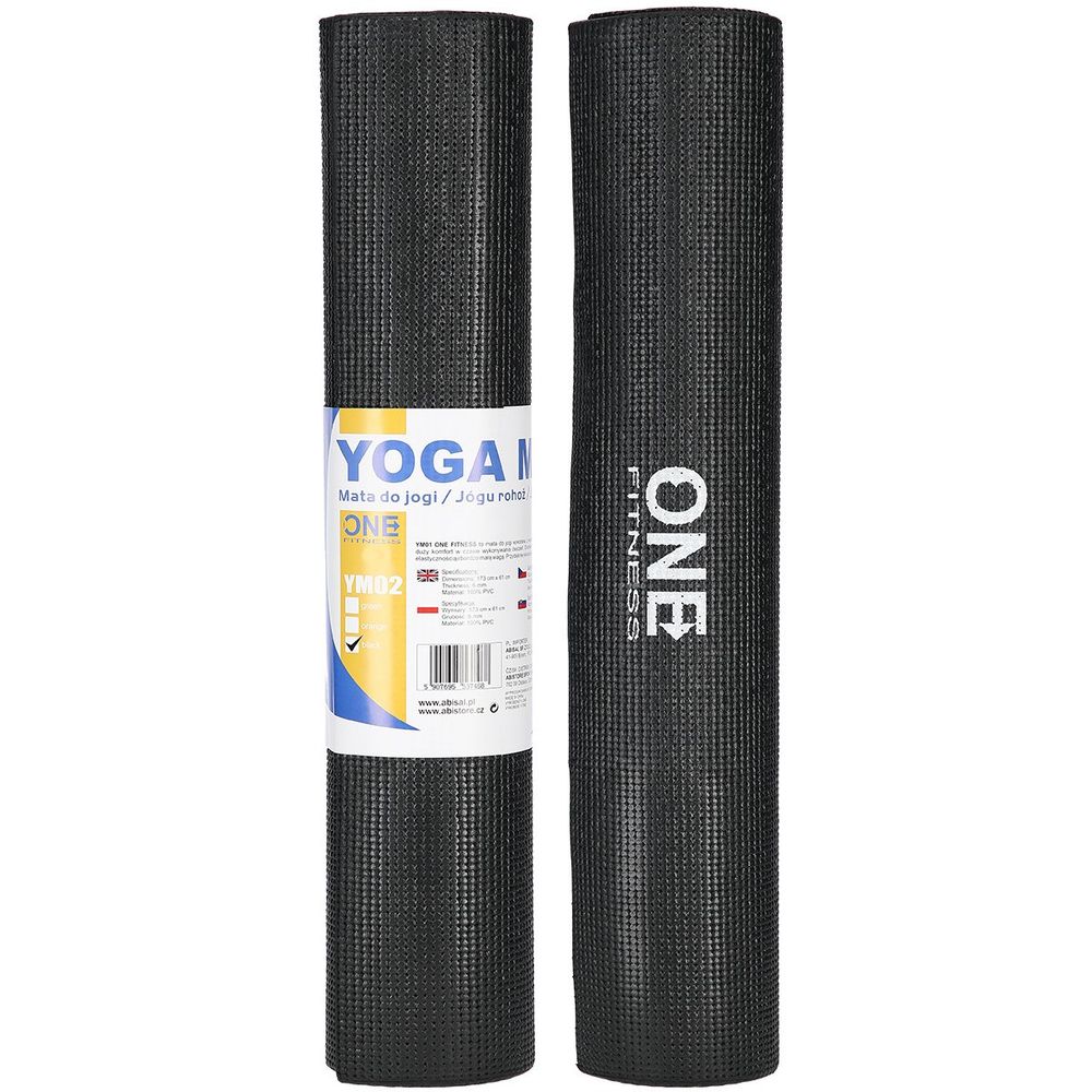 Ym02 crna prostirka za jogu one fitness slika 1