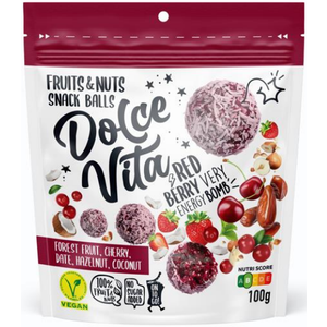 Dolce Vita Fruits & Nuts Snack Balls Red Very Berry 100g