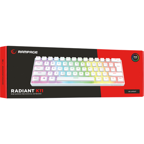 Rampage radiant k11 blue switch us bela gaming tastatura slika 8