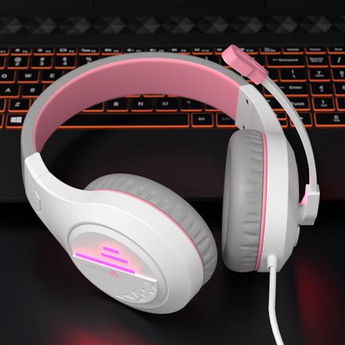 MEETION HP021WH GEJMERSKE HP STEREO Slušalice, BELO-PINK slika 4