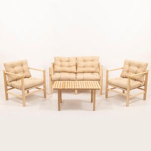 MY028 Natural
Cream Garden Table & Chairs Set (4 Pieces)