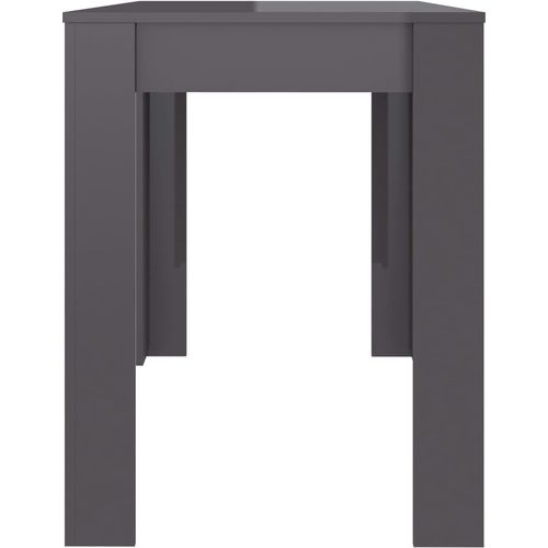 Blagovaonski stol visoki sjaj sivi 120 x 60 x 76 cm od iverice slika 45