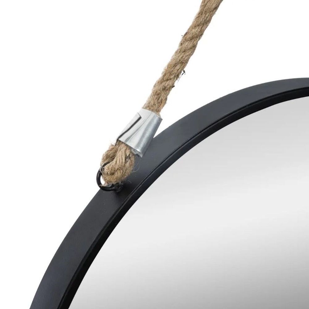 ATMOSPHERA ogledalo EDEN - crno - ∅ 38 cm slika 2