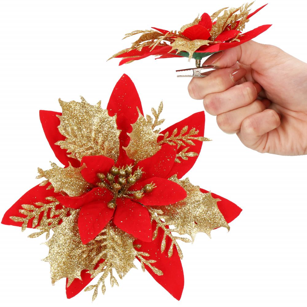 CA0729 BOŽIĆNI UKRASI "BOŽIĆNA ZVIJEZDA" 13X13 CM slika 6