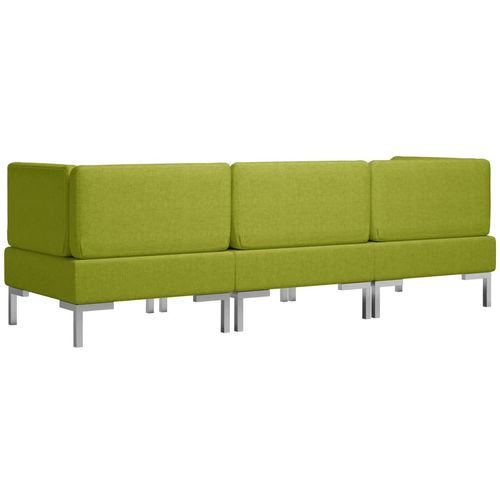 3-dijelni set sofa od tkanine zeleni slika 23