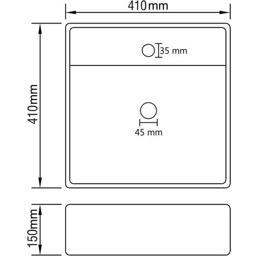 Luksuzni kvadratni umivaonik mat tamnozeleni 41x41 cm keramički slika 22