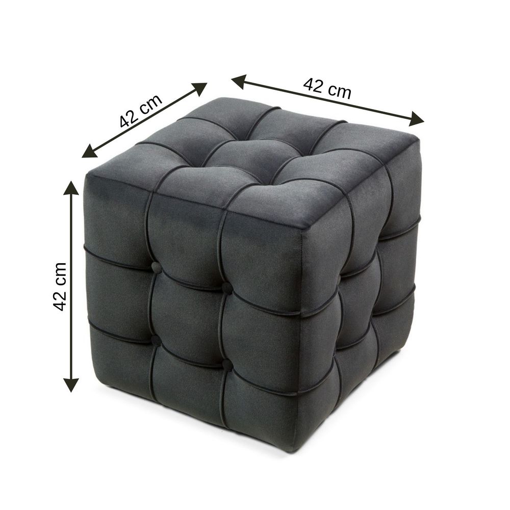 Pouffe Lizbon - Sivi slika 4