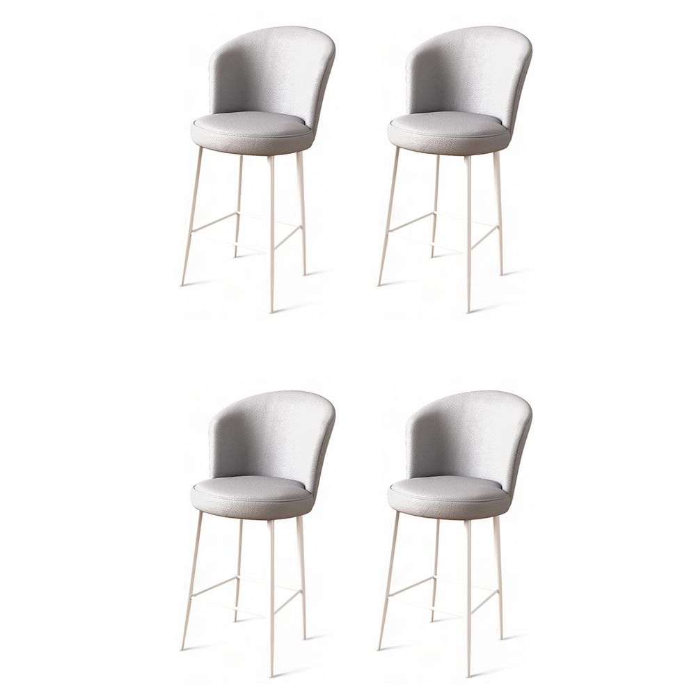 Uras - Sivi, Bijeli Bar Stolac Set (4 Komada) slika 1