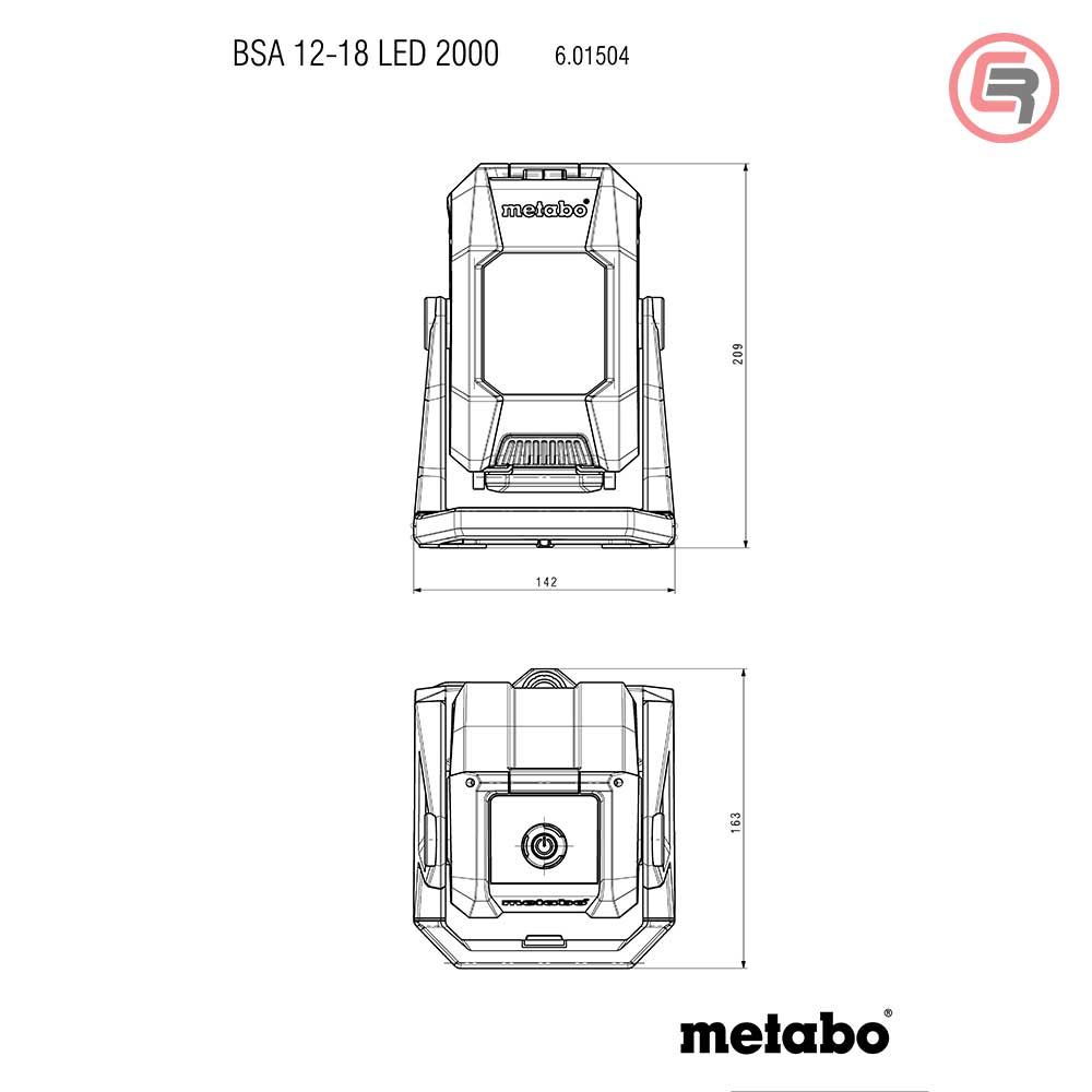 Metabo Svjetiljka Za Gradilište BSA 12 - 18 LED 2000 (bez baterija i punjača) - 601504850 slika 7