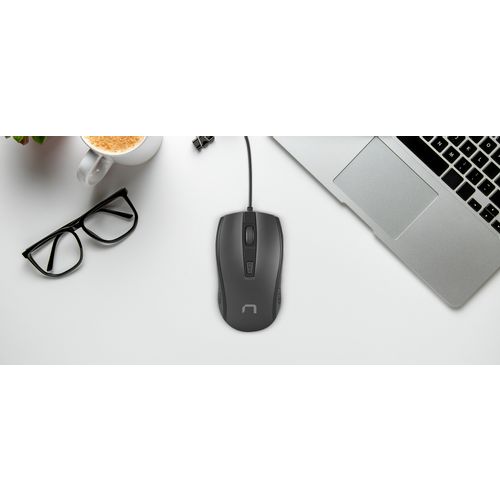 Natec NMY-1798 HOOPOE 2, Optical Mouse 1600 DPI, 4 Buttons, USB, Black, Cable 1,8m slika 6