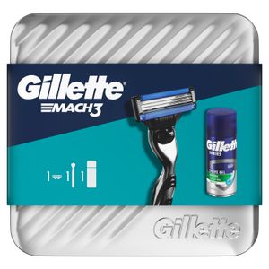 Gillette poklon paket brtivica i gel za brijanje u limenoj kutiji