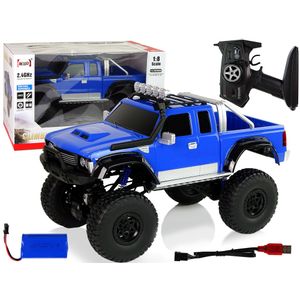 Auto na daljinsko upravljanje R/C 2.4G Climbing Car 1:8 4x4 - plavi