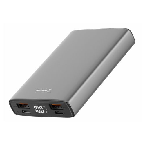 Dodatna baterija - Power Bank SWISSTEN 10000mAh, USB, USB-C, microSD, aluminij slika 3