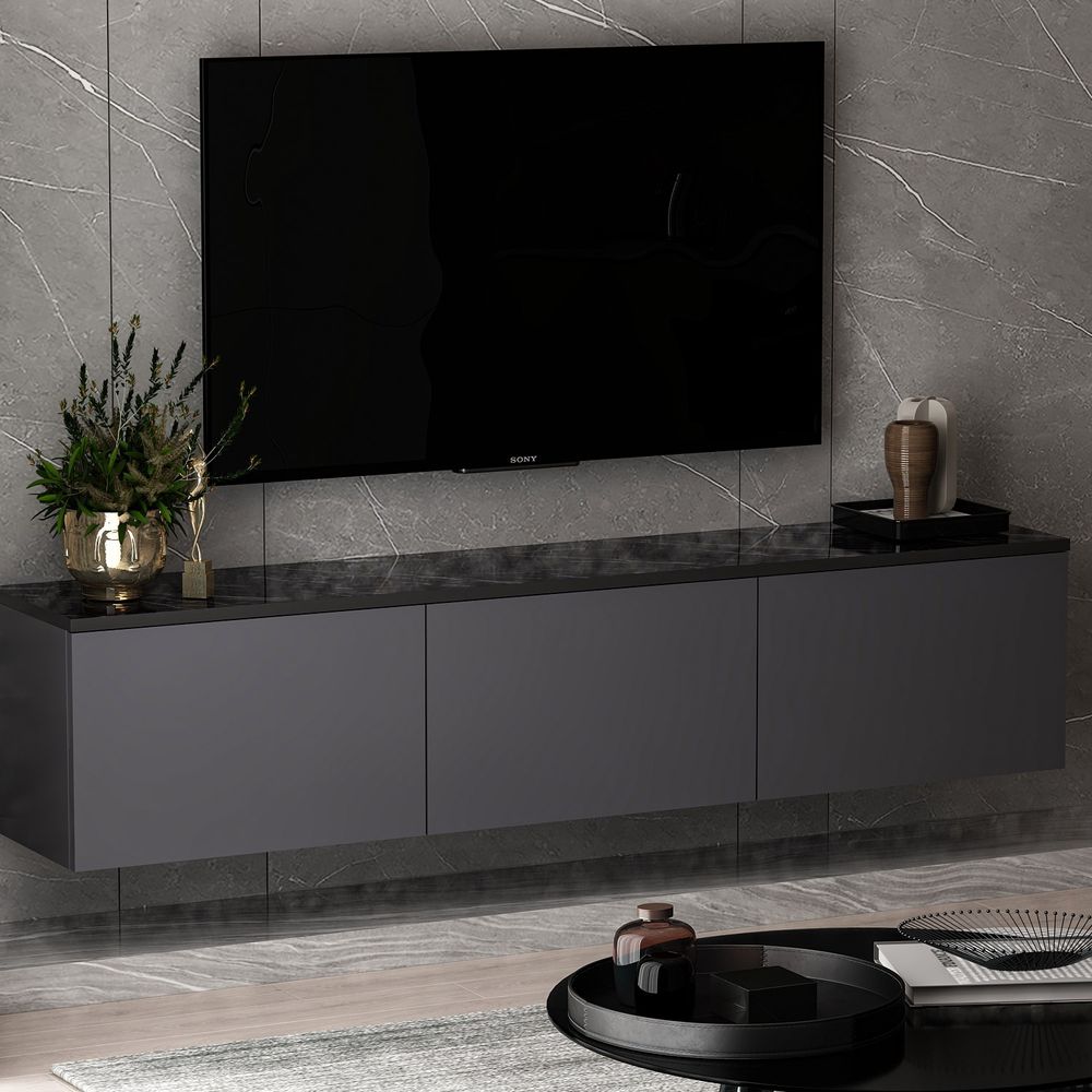 TV komoda NEON - antracit slika 4