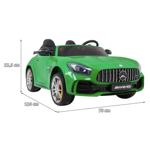 Licencirani auto na akumultor Mercedes Benz GT R 4 x 4 - zeleni/lakirani slika 2