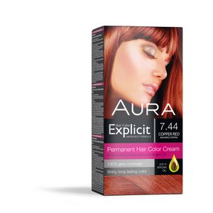 AURA Explicit farba za kosu 7.44 Bakarno Crvena