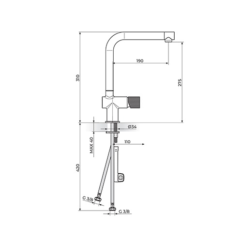 Rosan  S.2  GOLD Baterija za sudoperu slika 2